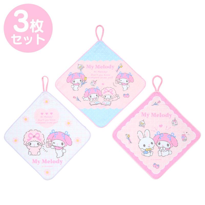 sanrio（サンリオ） マイメロディ ループ付きタオル3枚セット
