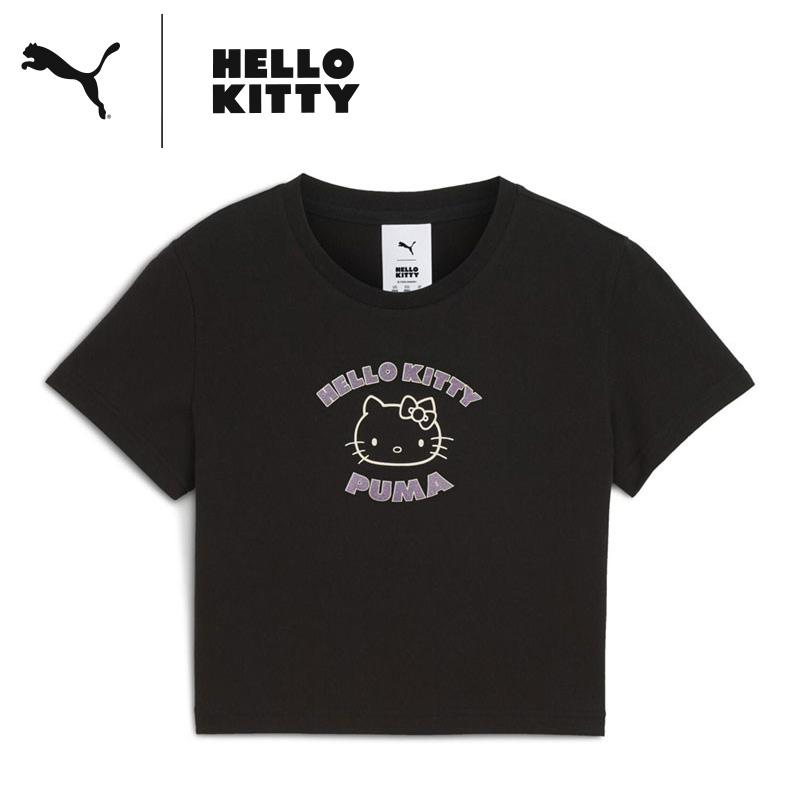 sanrio ハローキティ PUMA グラフィック ベビーTシャツ ブラック sanrio ハローキティ PUMA グラフィック ベビーTシャツ ブラック
