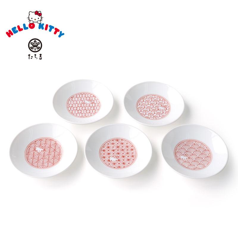 sanrio（サンリオ） ハローキティ たち吉 吉祥文小皿（赤） : サンリオ