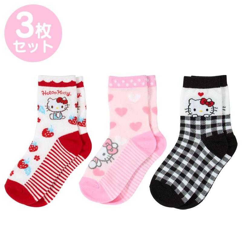 sanrio（サンリオ） ハローキティ キッズソックス3足セット 16-18cm