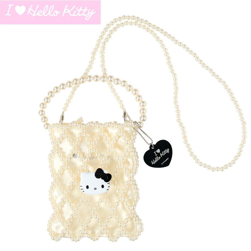 サンリオ　キティ　ビーズバッグ sanrio（サンリオ） ハローキティ パールビーズバッグ（I Love Hello