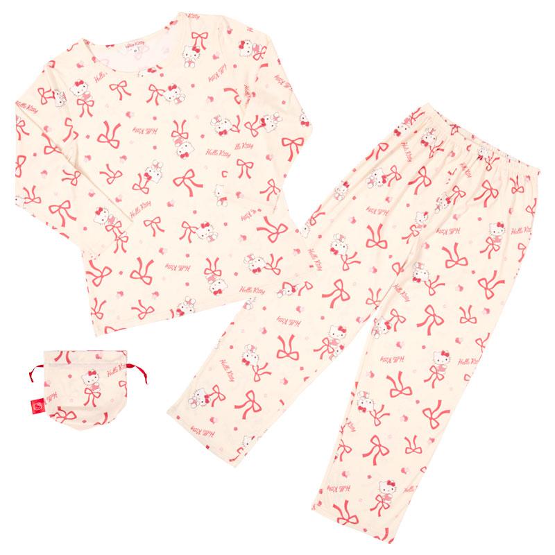 希少　平成レトロ　Sanrio ハローキティー　パジャマ sanrio（サンリオ） ハローキティ トラベルパジャマ L : 公式サンリオ