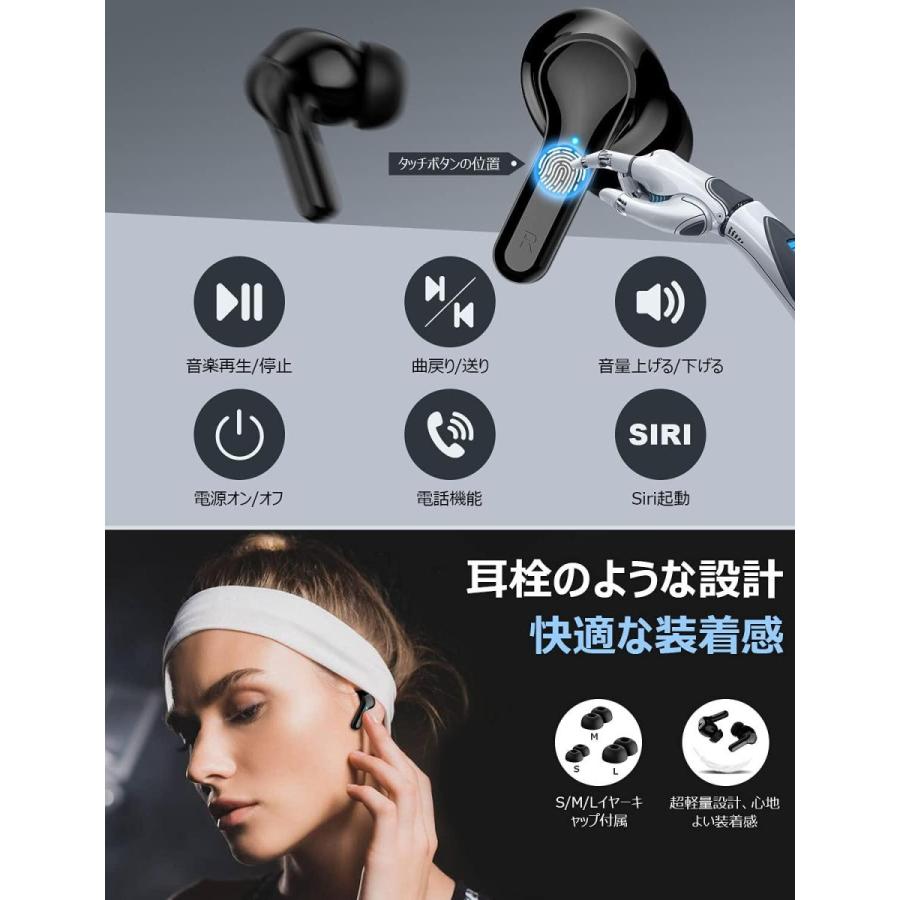 ワイヤレスイヤホン Ennice Bluetooth5.1+EDR搭載 Type‐C急速充電 ブルートゥース イヤホン (ブラック) :ut-20210802-001:サンフロンティア - 通販 - Yahoo!ショッピング ワイヤレスイヤホン Ennice Bluetooth5.1+EDR搭載 Type‐C急速充電 ブルートゥース イヤホン (ブラック) :ut-20210802-001:サンフロンティア - 通販 - Yahoo!ショッピング