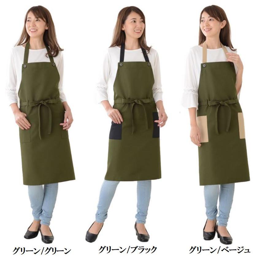母の日 プレゼント エプロン 首楽 おしゃれ 細見えエプロン 前結び 首