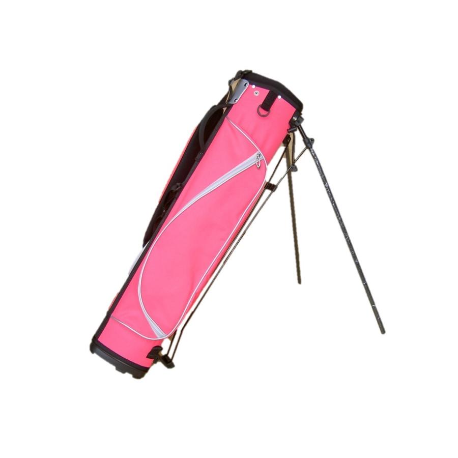 キャディバッグ スタンド 付き ハーフ ゴルフバッグ ピンク 送料無料