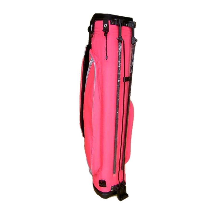 キャディバッグ スタンド 付き ハーフ ゴルフバッグ ピンク 送料無料