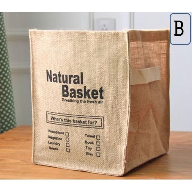 折りたたみ 収納箱 おしゃれな 天然 麻 ジュート 収納 BOX 整理 ケース