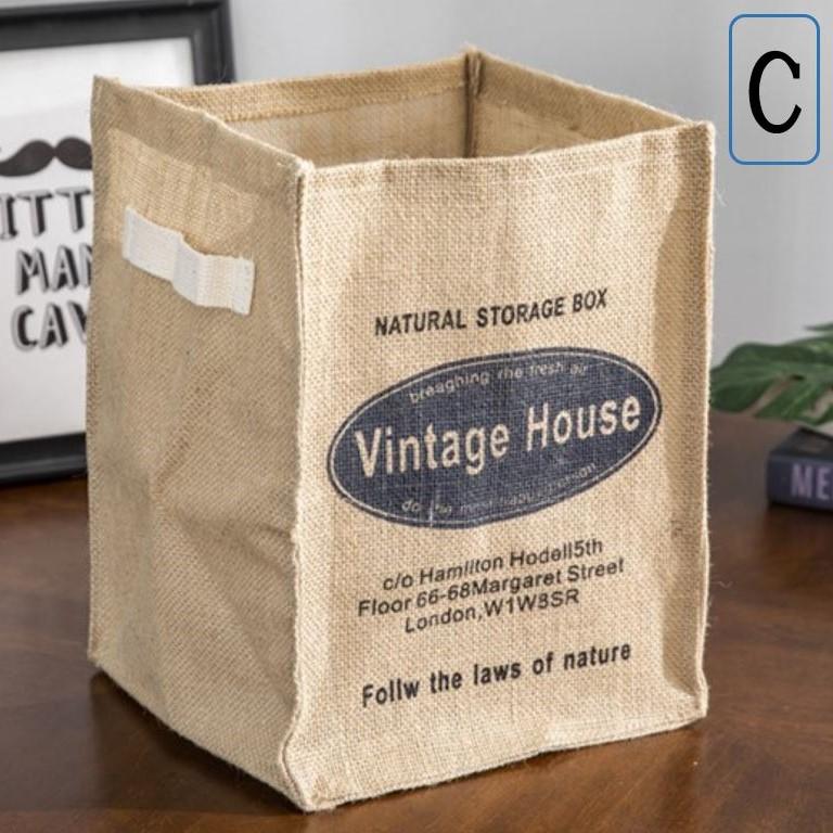 折りたたみ 収納箱 おしゃれな 天然 麻 ジュート 収納 BOX 整理 ケース