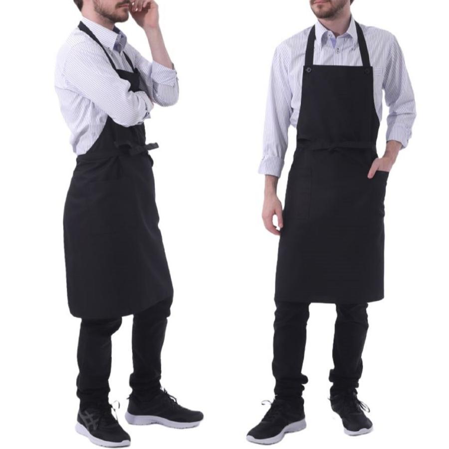 SSY エプロン 男性用 メンズエプロン メンズ 大きいサイズ 黒 男性