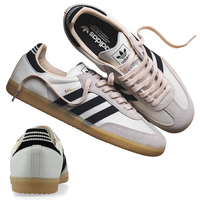 【使用1回】交渉可　adidas Samba ホワイト/ブラック スニーカー adidas SAMBA ADV 