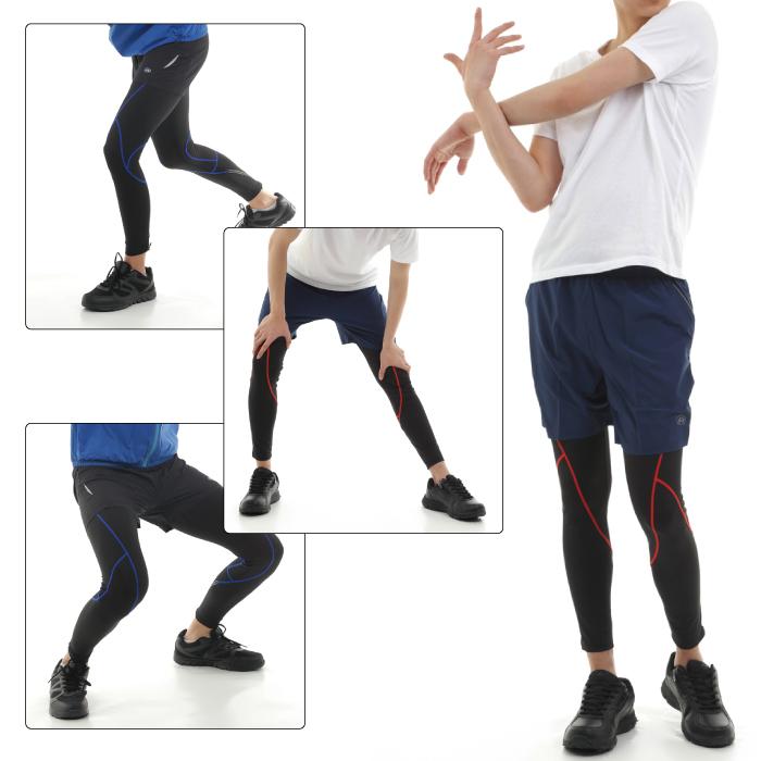 A.D.ONE メンズ ランニングタイツ スパッツ ストレッチ ランパン A.D.ONE メンズ ランニングタイツ スパッツ ストレッチ ランパン