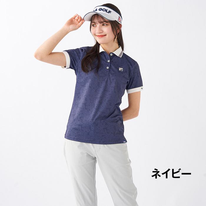 FILA（フィラ） レディース ポロシャツ ゴルフウェア 女性用 半袖 遮熱