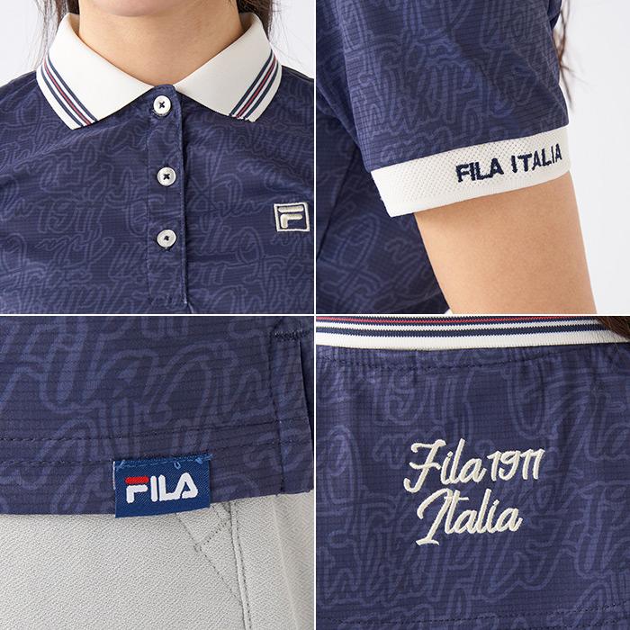 FILA（フィラ） レディース ポロシャツ ゴルフウェア 女性用 半袖 遮熱