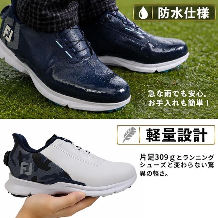 フットジョイ メンズ ゴルフシューズ 靴 ダイヤル式 防水 軽い 3E