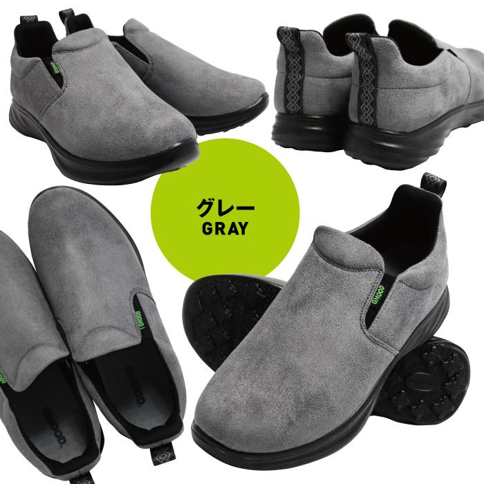 GMOOD（ジームード） スニーカー メンズ 撥水 軽量 スリッポン モック