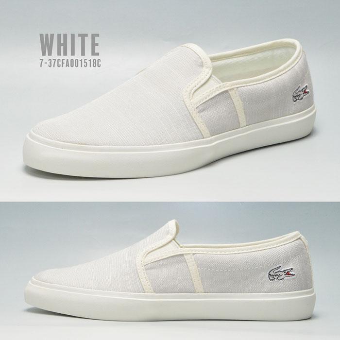 LACOSTE（ラコステ） キャンバス シューズ 白靴 スリッポン スリップ