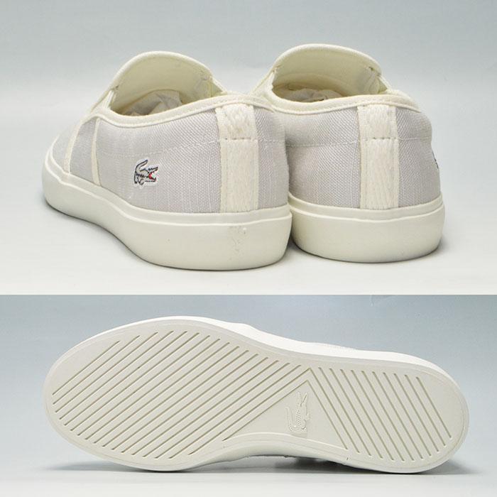 LACOSTE（ラコステ） キャンバス シューズ 白靴 スリッポン スリップ