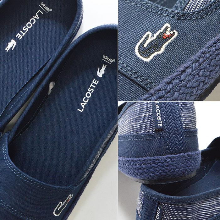 LACOSTE（ラコステ） キャンバス シューズ 白靴 スリッポン スリップ 