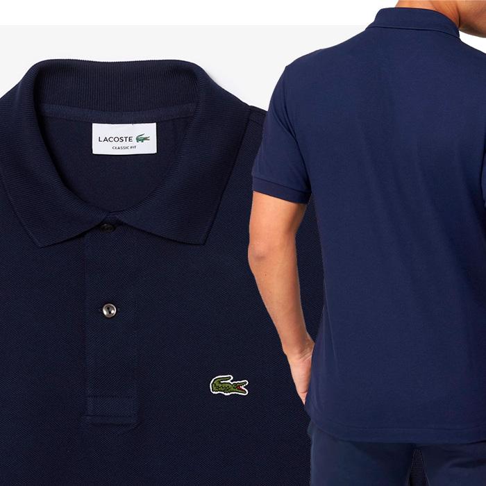 LACOSTE（ラコステ） ポロシャツ メンズ 鹿の子 半袖 無地 LACOSTE
