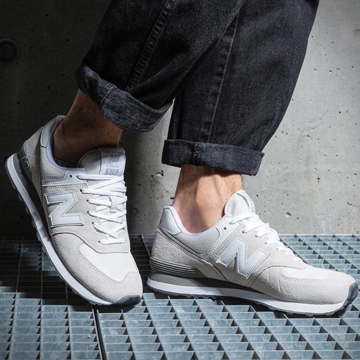 爆買 ニューバランス ML 574 スニーカー メンズ シューズ 靴 レアアイテム NEW BALANCE EVN EVW DSR DSW グレー 人気 NB 通勤 旅行 履きやすいの画像