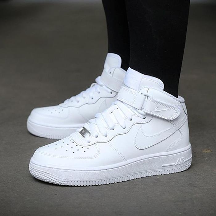 ナイキ NIKE エアフォースワン スニーカー メンズ シューズ 白 ダンス ホワイト モノトーン スポーツ 靴 AIR FORCE 1 MID '07 LE CW2289