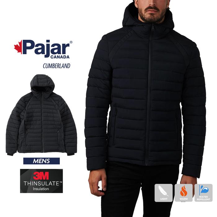 Pajar CANADA メンズ 中綿ジャケット コート シンプル ブラック Pajar CANADA メンズ 中綿ジャケット コート シンプル ブラック