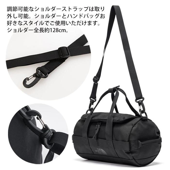 爆買 レディース ノースフェイス ミニショルダーバッグ ベースキャンプ ダッフルバッグ ハンドバッグ 筒形 オールブラック 黒 軽量 NF0A5JYTの画像
