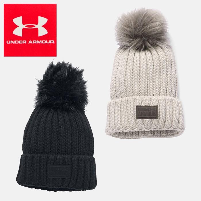 ua snowcrest pom beanie