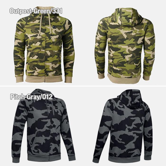 メンズ パーカー ジップアップパーカー UNDER ARMOUR アンダーアーマー スウェット フリース カモ フルジップ RIVAL FLEECE CAMO 1329748 スポーツウェア｜sansei-s-style｜06