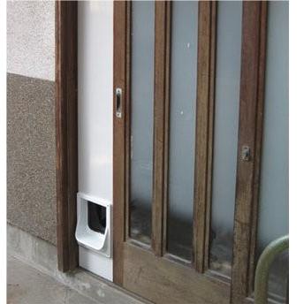 工事不要サッシ取付猫用ドア】センサ-付 パネルキャットドア 工事不要サッシ取付猫用ドア】センサ-付 パネルキャットドア