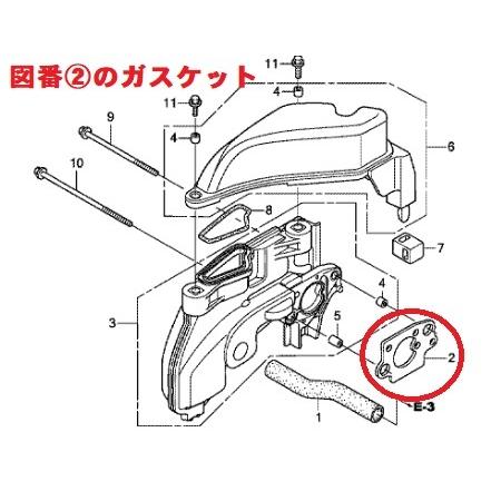 ホンダ純正 ガスケット　2馬力 ４ストローク 船外機 BF2D用｜sanseicom｜02