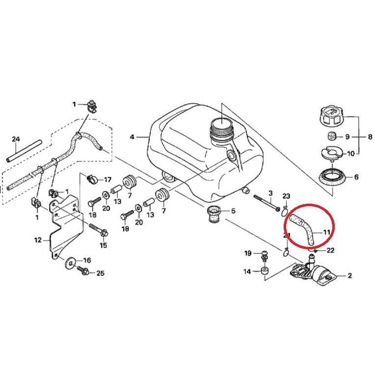 ホンダ純正部品 燃料ホース1個 FF500用 : サンセイイーストア - 通販