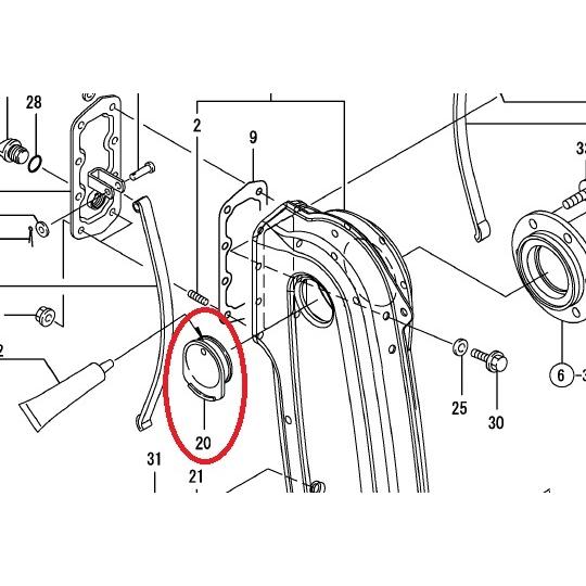 蓮ページ ≪人気≫ヤンマートラクター部品 ロータリーチェーンケース保護