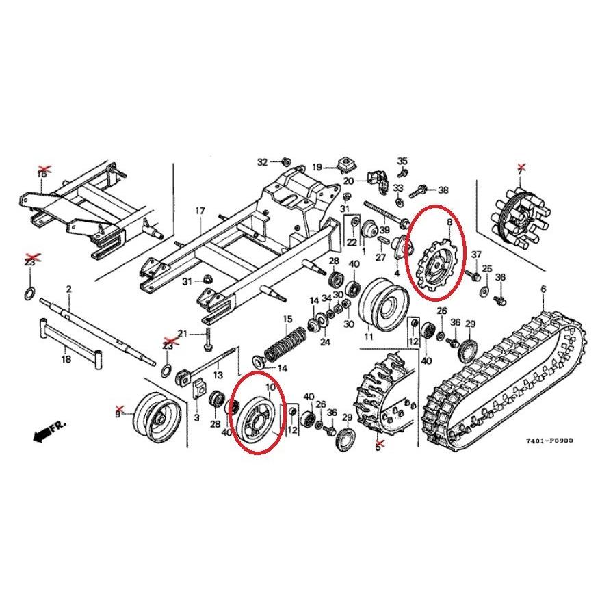 安心の ホンダ 純正部品 【8番:ドライブスプロケットホイール】と【10