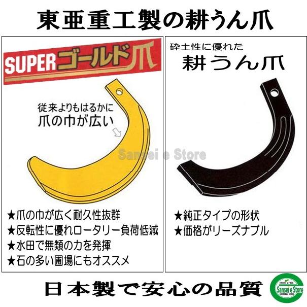 トーアの耕運爪 型式E14,15 DSI200 L15R15 トーアの耕運爪 型式E14,15