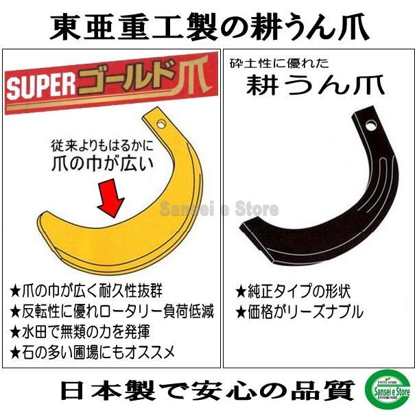 42本組 東亜重工製 三菱 トラクター用 スーパーゴールド爪セット 64-132-01｜sanseicom｜05