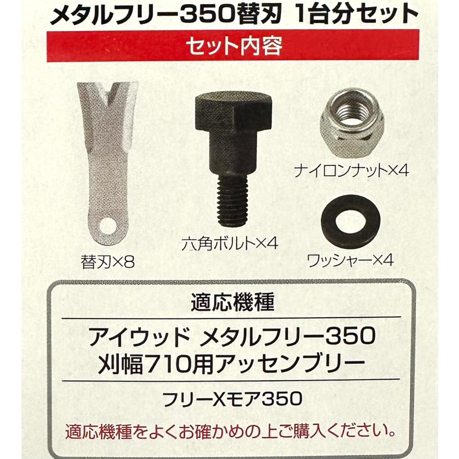 アイウッド メタルフリー350用 ナイフ/ボルトセット 1台分 : サンセイ