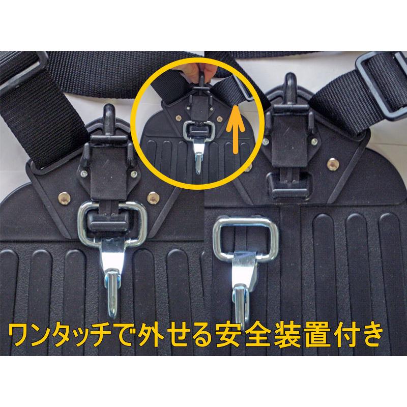 通気性が良いメッシュタイプ 草刈機用 ダブルメッシュバンド腰当付 1