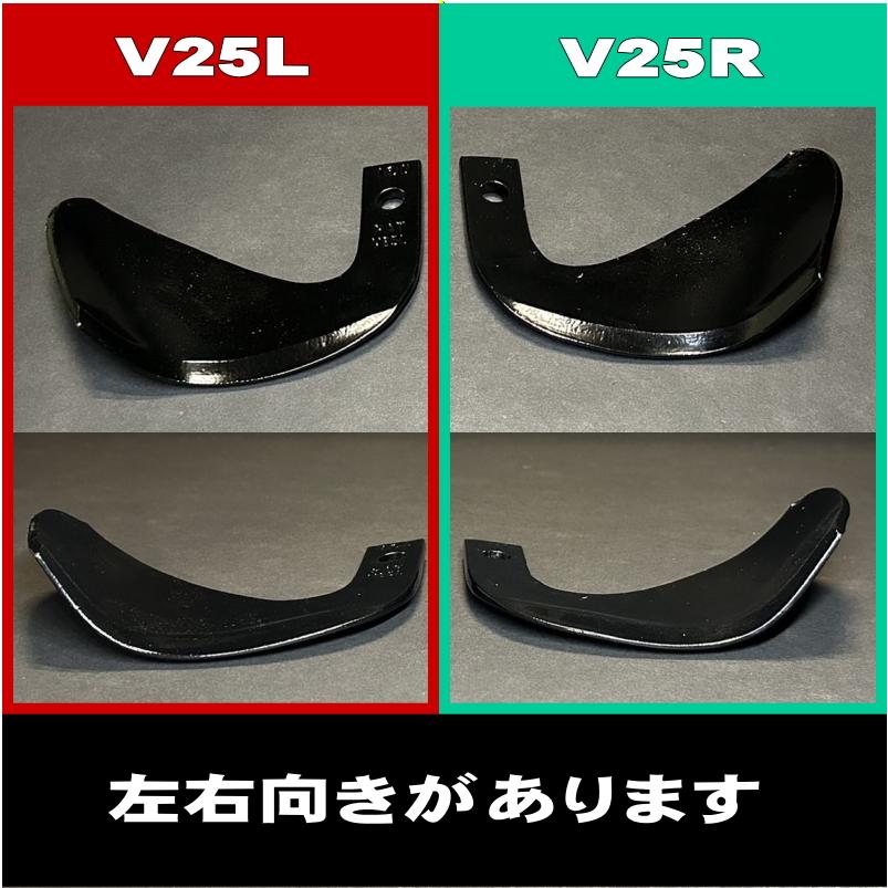1本単位で販売 日本ブレード製 土あげ/うね上げ用V爪 V25※左右向きが