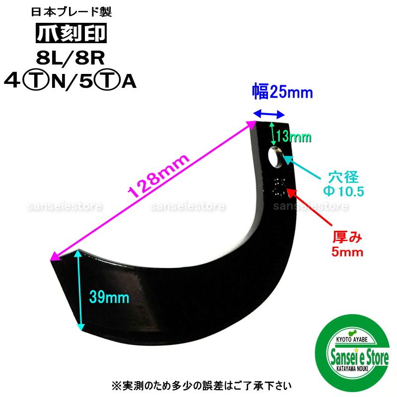 14本組 日本ブレード製 クボタ 管理機 ナタ爪 セット N15-32-1