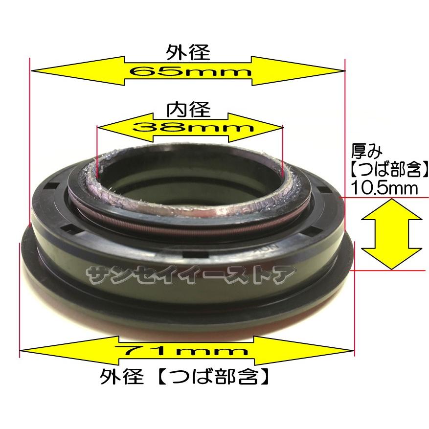 クボタトラクター用 オイルシール ロータリー 爪軸 サポート軸側
