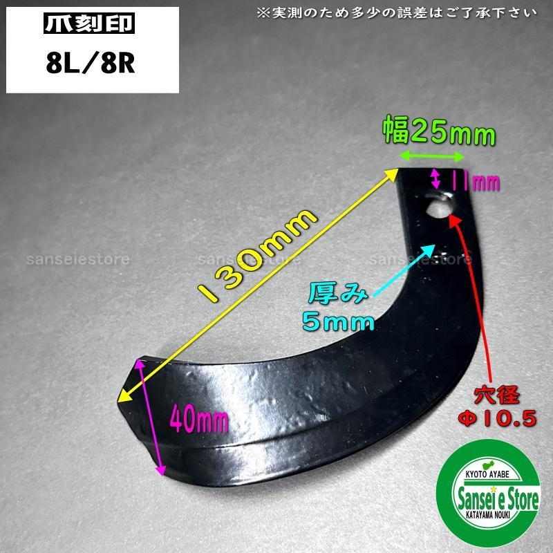 12本組 東亜重工製 クボタ 管理機 ナタ爪 セット 12-101 : サンセイ
