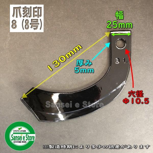 12本組 東亜重工製 関東農機 管理機 V爪セット 18-501 : サンセイイー