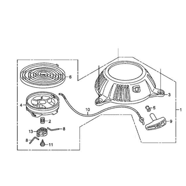 ホンダ 純正 リコイル スターターASSY※要適合確認 : サンセイ ホンダ 純正 リコイル スターターASSY※要適合確認 : サンセイ