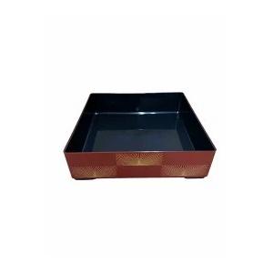 10セット 重箱 一段 ｜ 一段重｜ 6.5寸彩重1段 （外寸19.6cm角 高さ6.5