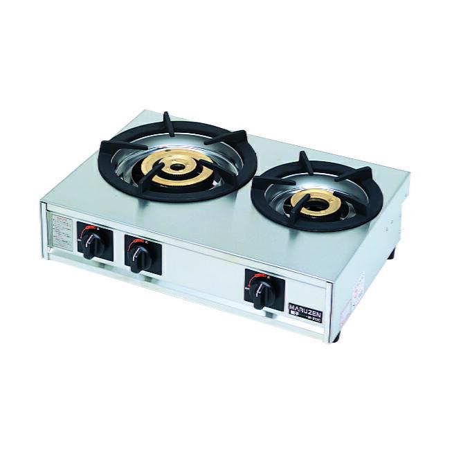 マルゼン　奥行420　[　幅595・２口・都市ガス１３Ａ・LPガス　]　M-212C　595*420*160mm