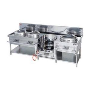 【新品・送料無料・代引不可】マルゼン 中華レンジ  外管式  [４口：イタメ・イタメ・スープ・ソバ　]　MRS-104DE  2200*750*720(mm)