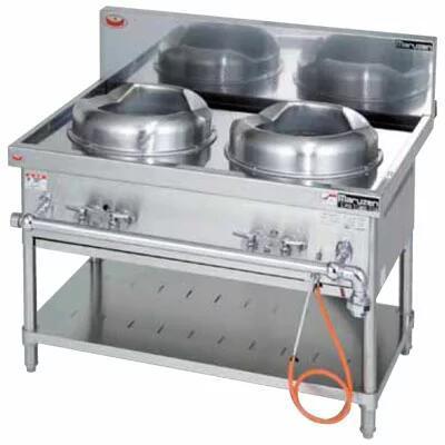 新品・送料無料・代引不可】マルゼン 中華レンジ 外管式［ 2口