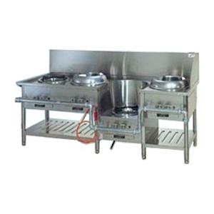 【受注生産品・送料無料・代引不可】タニコー中華レンジ　TGCR-A20ZILI-U　４口（炒め*2・餃子1・スープ1） W2000*D750*H750(mm)