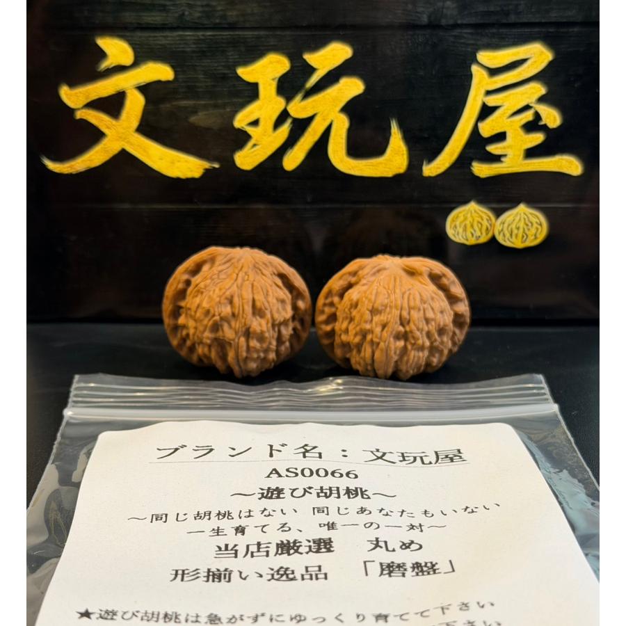 AS0066 文玩屋 遊び胡桃 当店厳選 丸めぷっくり形揃い逸品 「磨盤